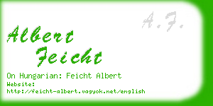 albert feicht business card